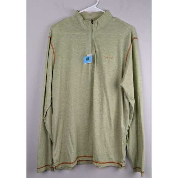 Orvis Trout Bum ¼-Zip Pullover • Men's‎ L • Green Performance Fishing - Picture 1 of 16